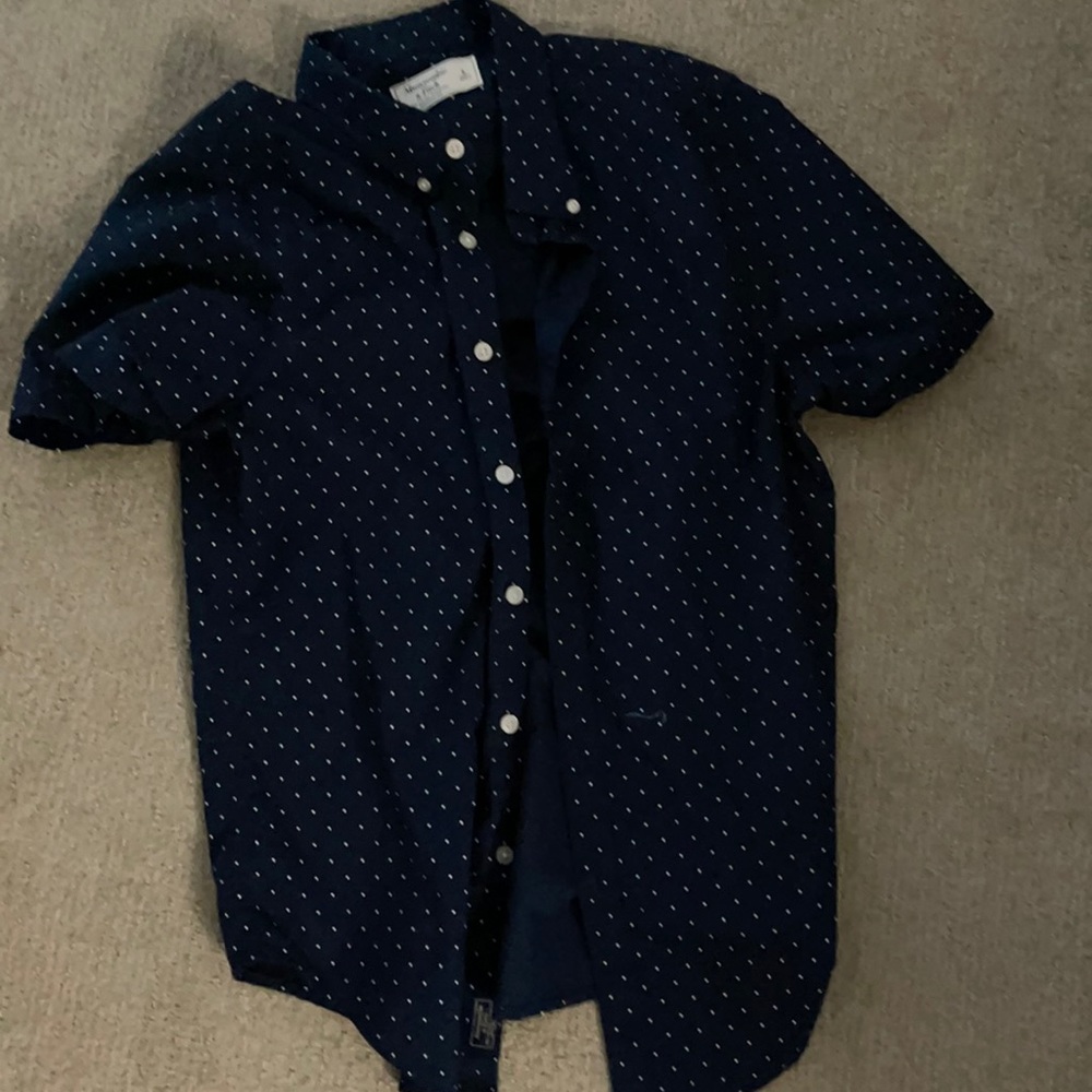 Navy blue button down